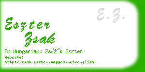 eszter zsak business card